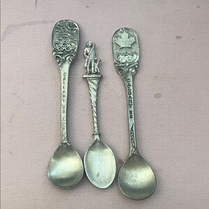 Vintage Calgary Pewter Spoon Set